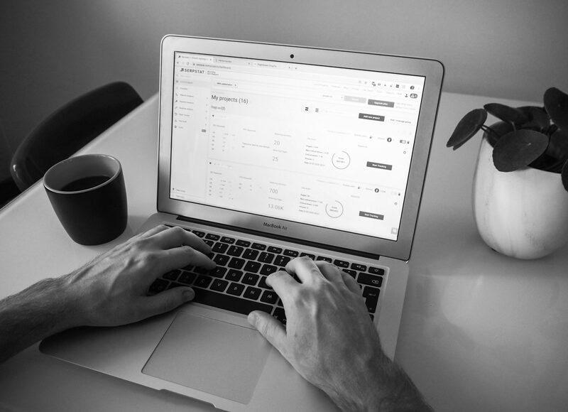 man working on seo in charlotte nc