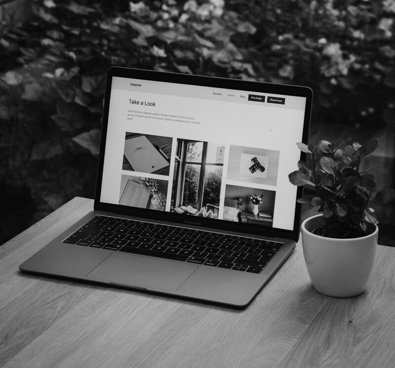 new website on a laptop representing charlotte website design