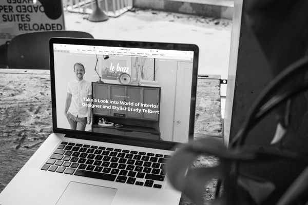 new website on a laptop