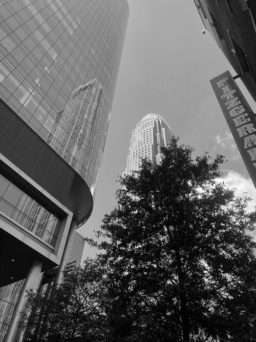 view between buildings in charlotte nc representing website copywriting services