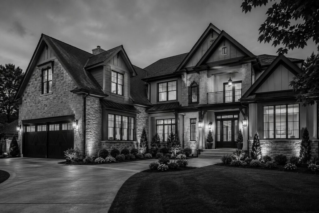 beautiful custom home representing home builder website design