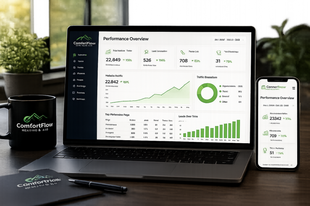hvac website analytics dashboard