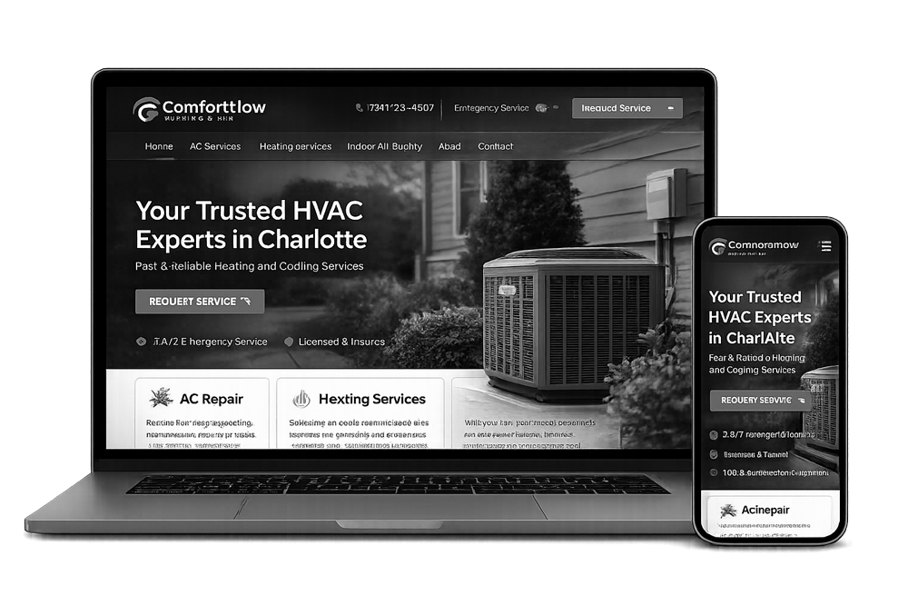 hvac website design case study project