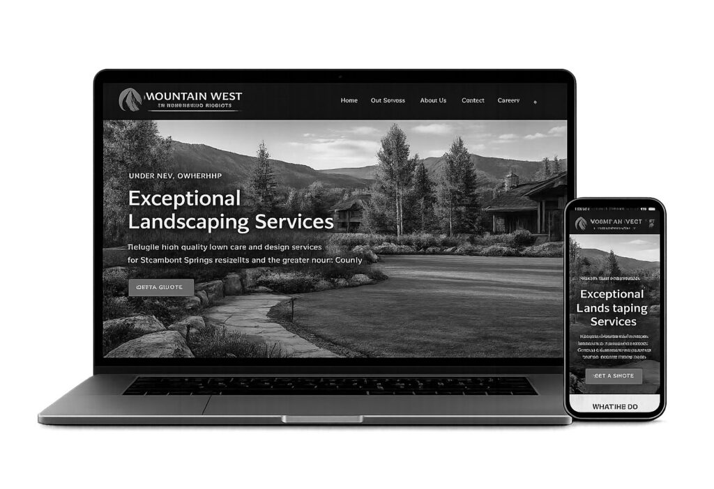 landscaping website design project for Mountain West