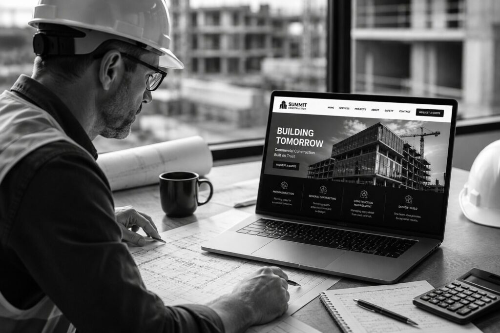 project manage on new construction website