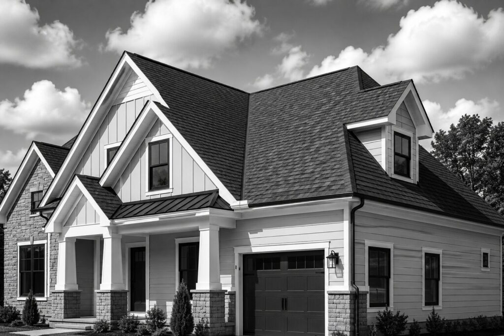 new roof representing website design for roofing